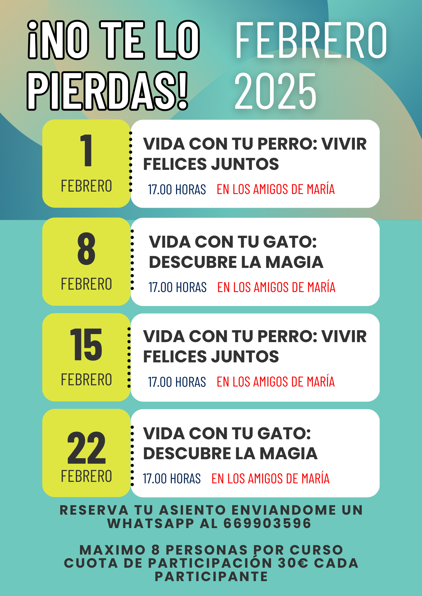 fechas febrero